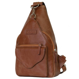 Женский кожаный рюкзак Bevera cognac 